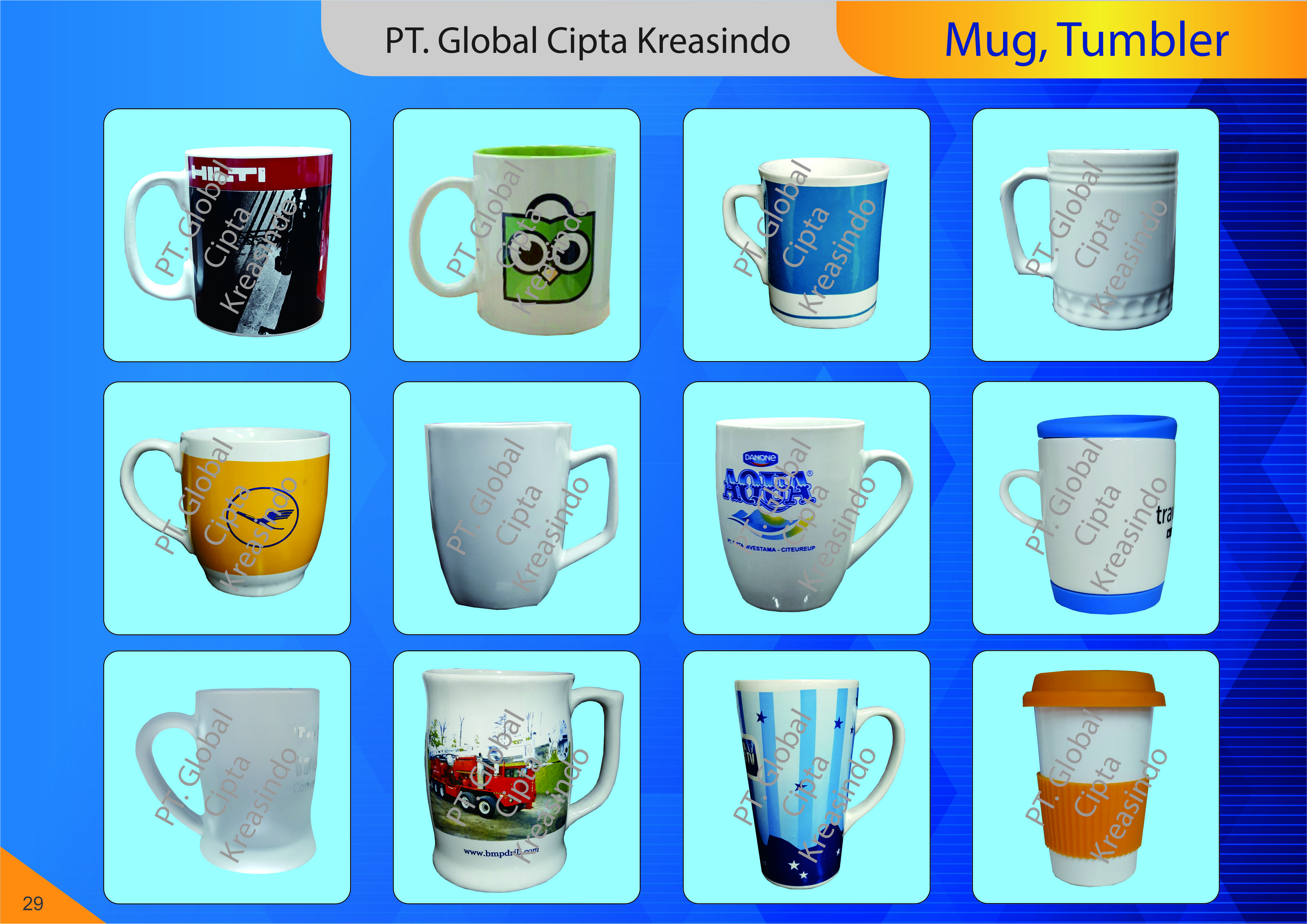 Mug, Gelas, Tumbler | Produk Promosi | Global Cipta Kreasindo